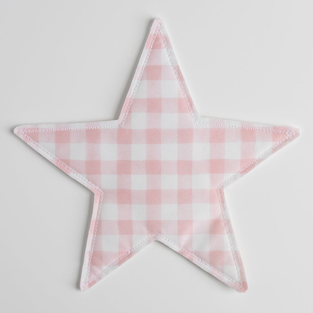 Little Pink Check Check Star Topper