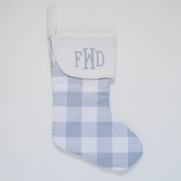 Blue Buffalo Check Heirloom Christmas Stocking