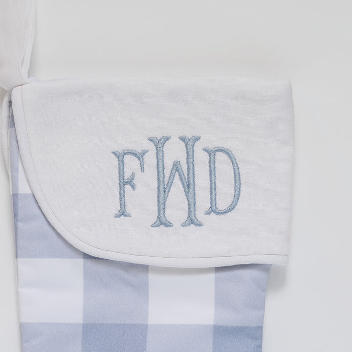 Blue Buffalo Check Heirloom Christmas Stocking