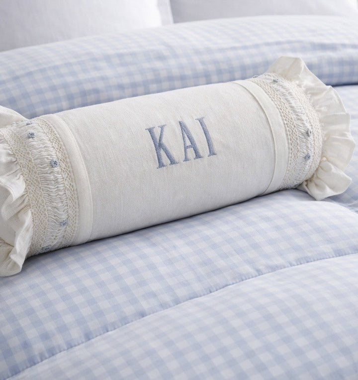 English Smocked Heirloom Bolster | Accent Pillow