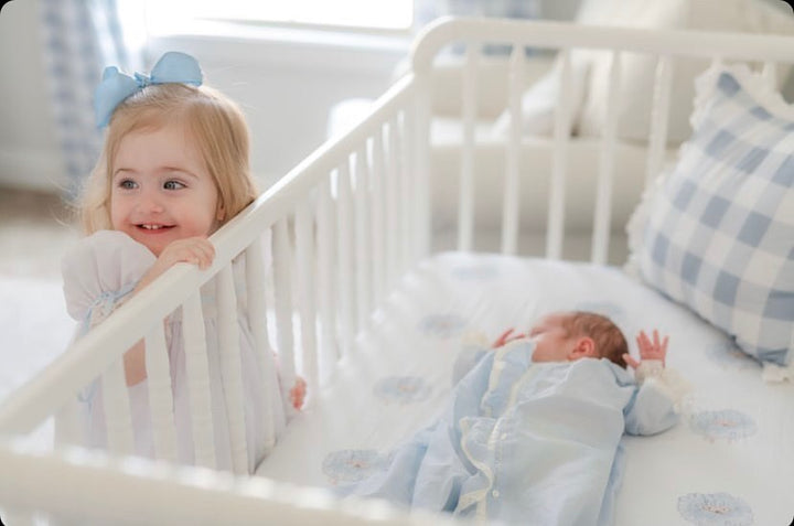 Blue Lamb Standard Crib Sheet