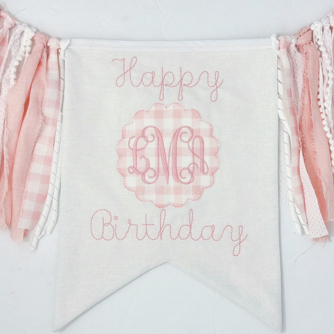 Applique Happy Birthday Banner