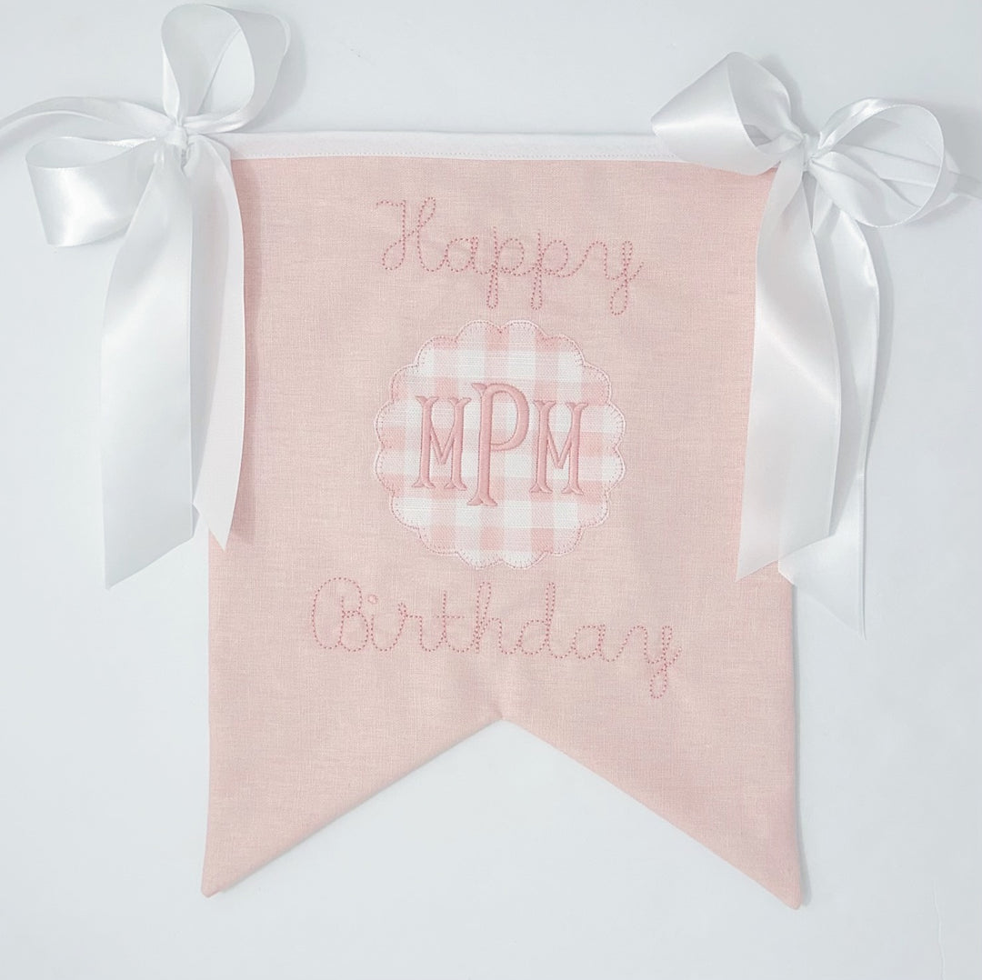 Applique Happy Birthday Banner