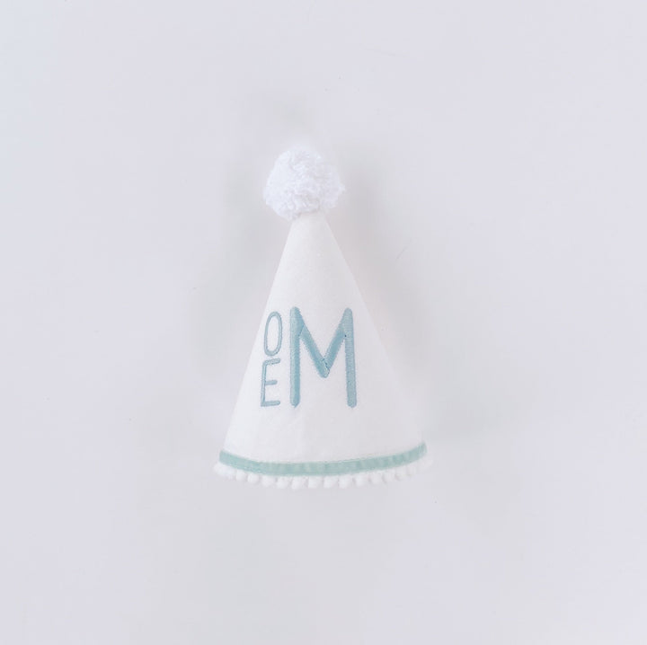 White with Blue Party Hat