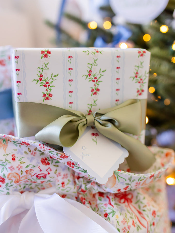 Holiday Floral Wrapping Paper