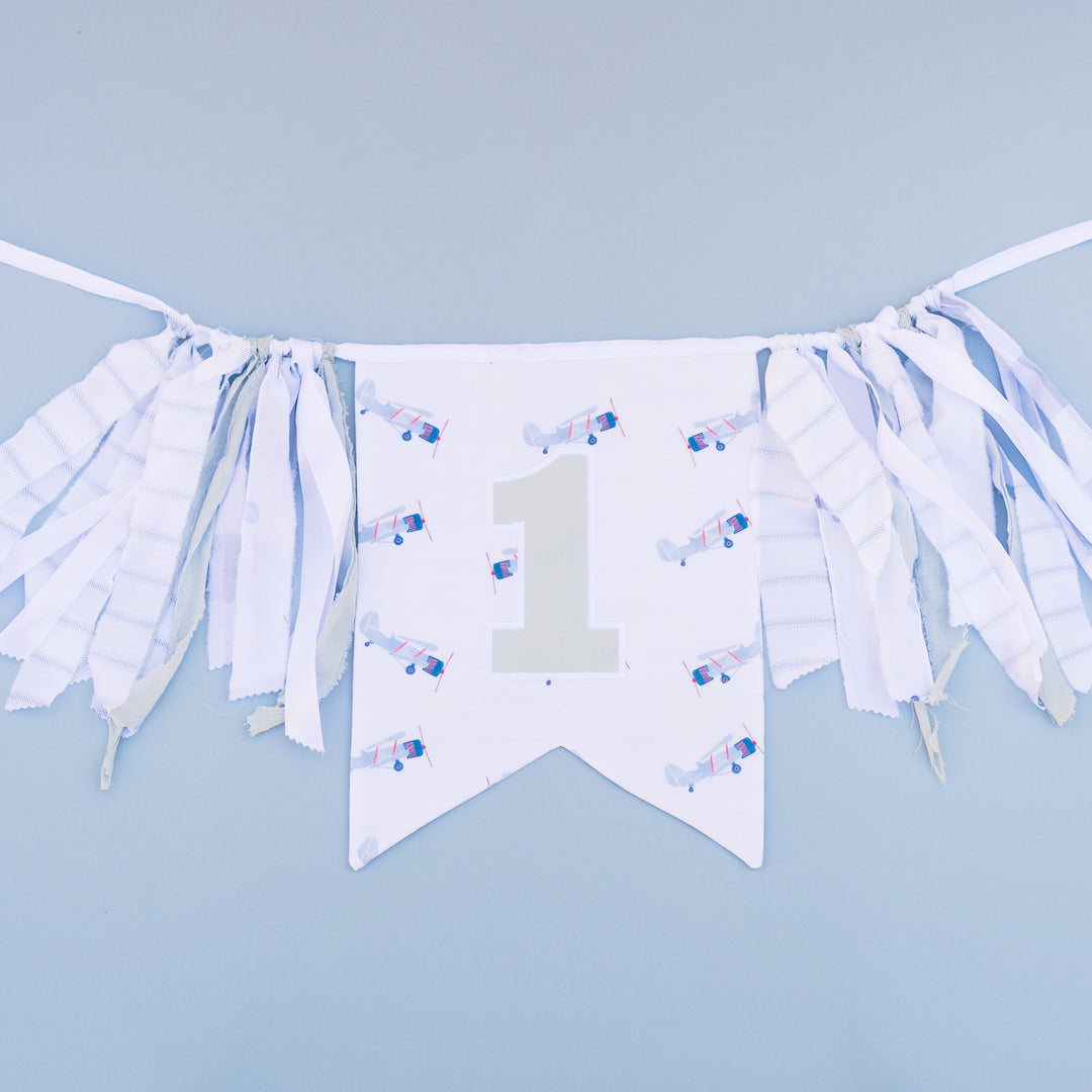 Flying Airplane Petite First Birthday Set