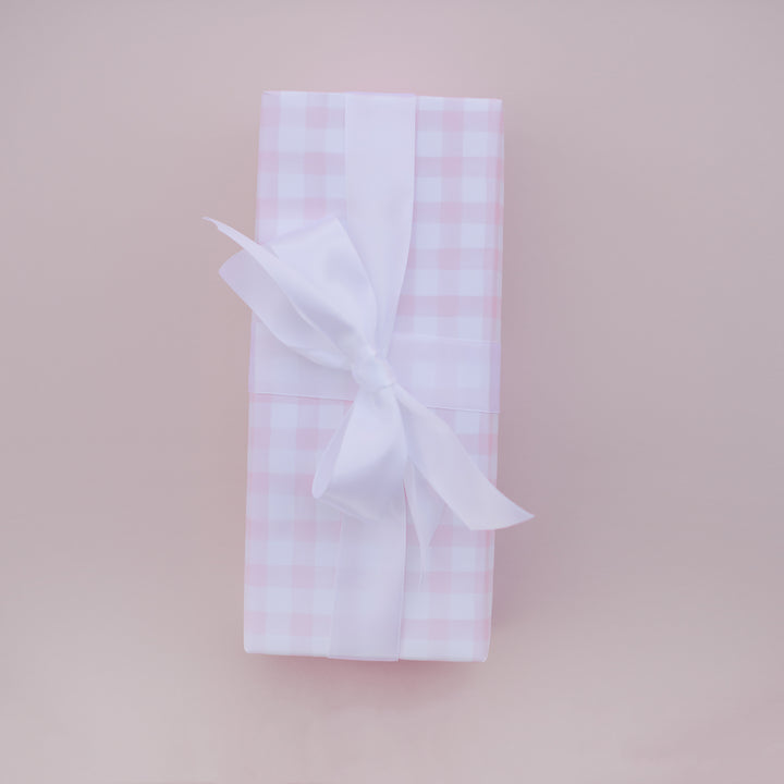 Little Pink Check Wrapping Paper Sheets (3 sheets)