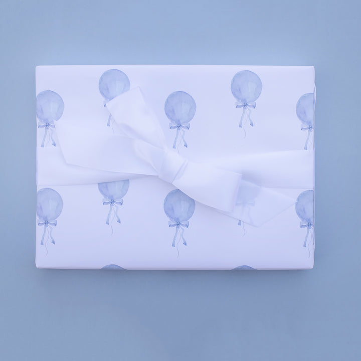 Blue Balloon Wrapping Paper Sheets (set of 3 sheets)