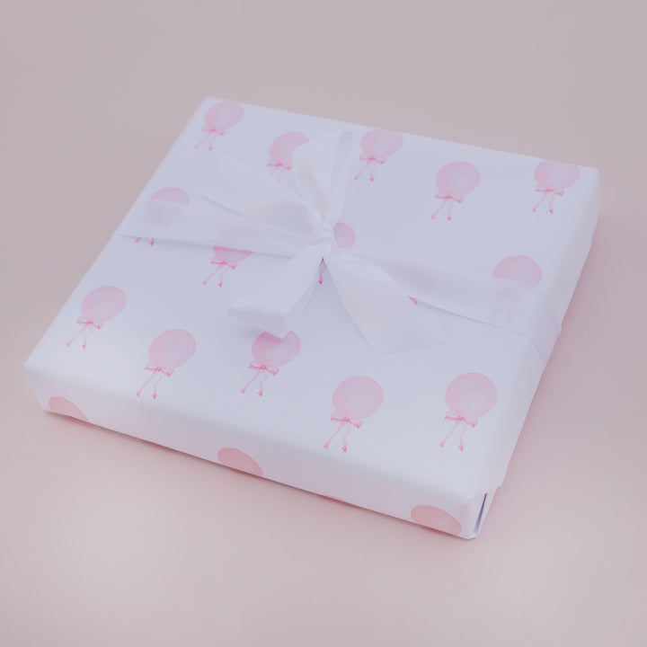 Pink Balloon Wrapping Paper Sheets (set of 3 sheets)