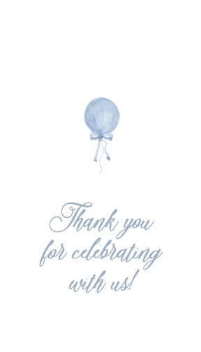 Blue Balloon Favor Tag (set of 10)